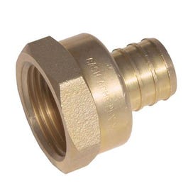 Adapter, 1 2-In. Lead-Free Brass Barb Insert x 1 2-In. Female Pipe Thread, 10-Pk. Supply